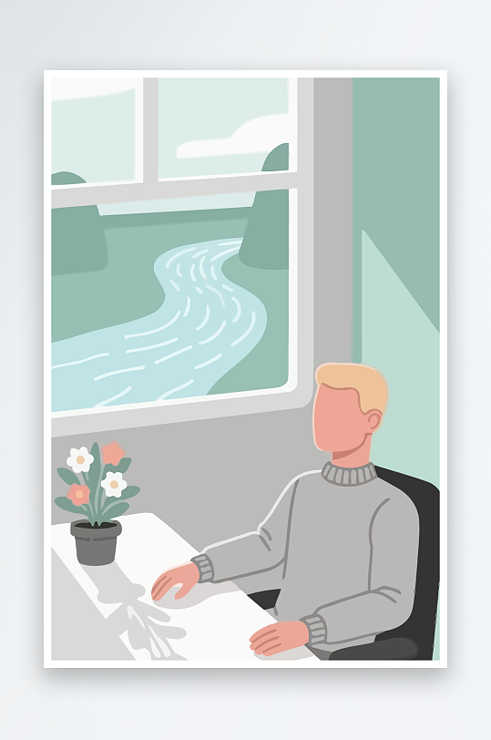 男人男子帅哥矢量插画图形元素-众图网