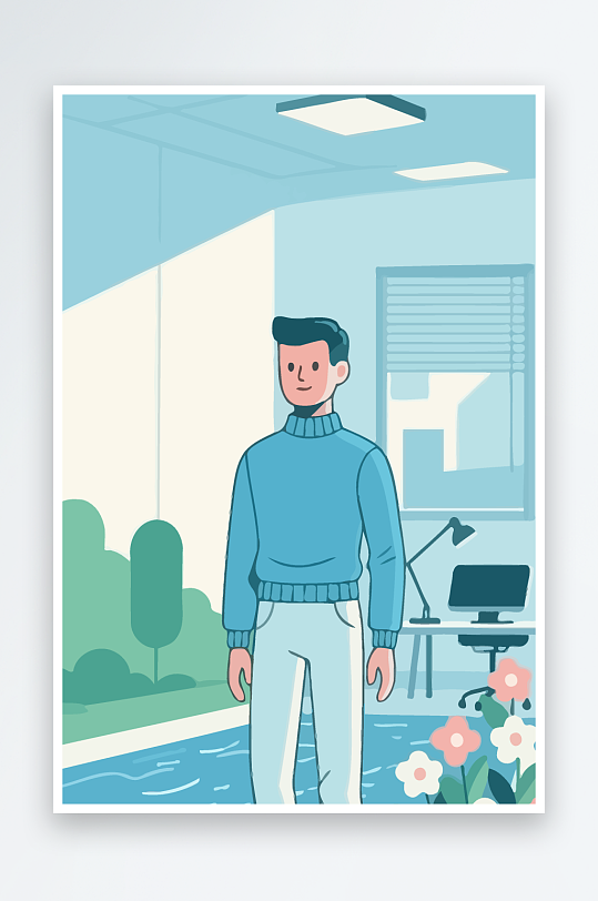 男人男子帅哥矢量插画图形元素-众图网