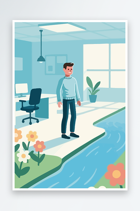 男人男子帅哥矢量插画图形-众图网