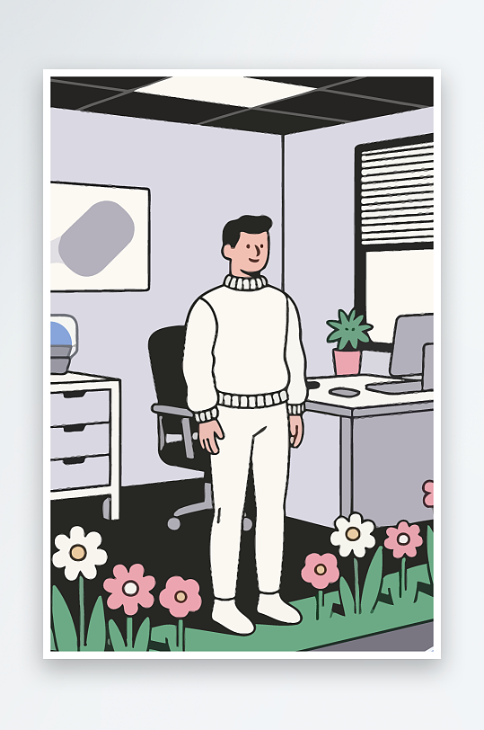 男人男子帅哥矢量插画图形元素-众图网