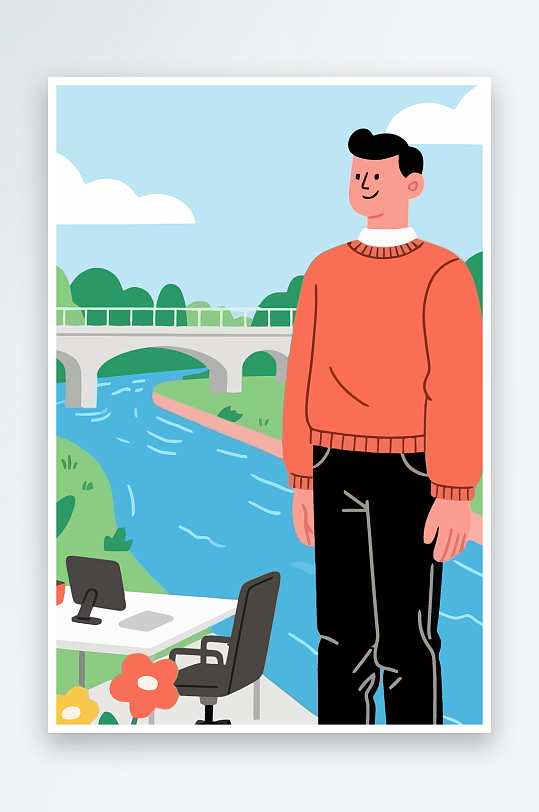 男人男子帅哥矢量插画图形元素-众图网