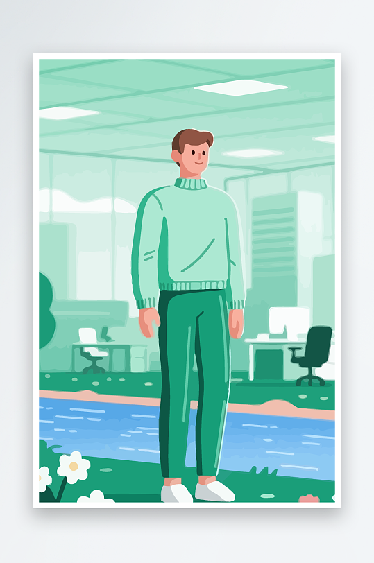 男人男子帅哥矢量插画图形元素-众图网