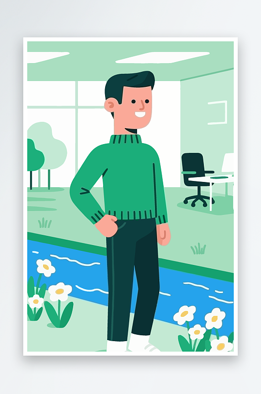 男人男子帅哥矢量插画图形元素-众图网