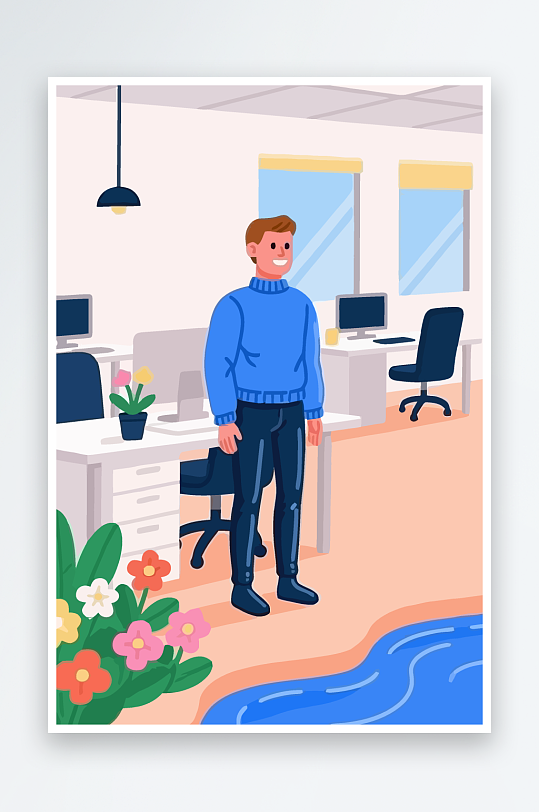 男人男子帅哥矢量插画图形-众图网