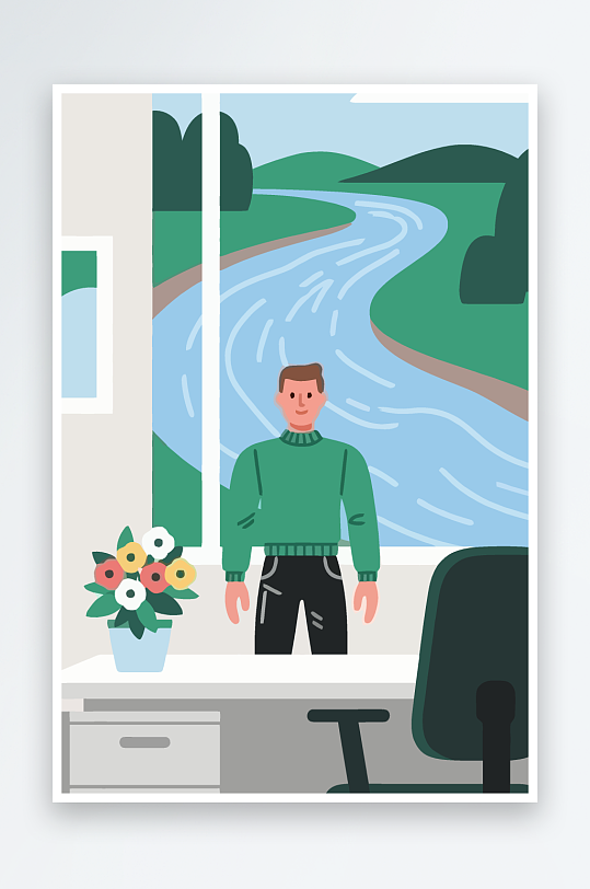 男人男子帅哥矢量插画图形-众图网