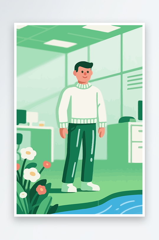 男人男子帅哥矢量插画图形-众图网