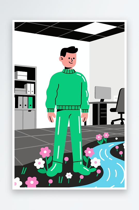 男人男子帅哥矢量插画图形-众图网