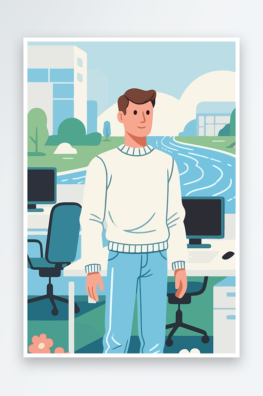 男人男子帅哥矢量插画图形元素-众图网