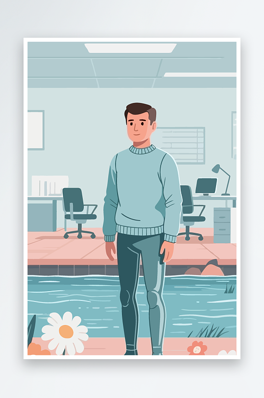 男人男子帅哥矢量插画图形元素-众图网