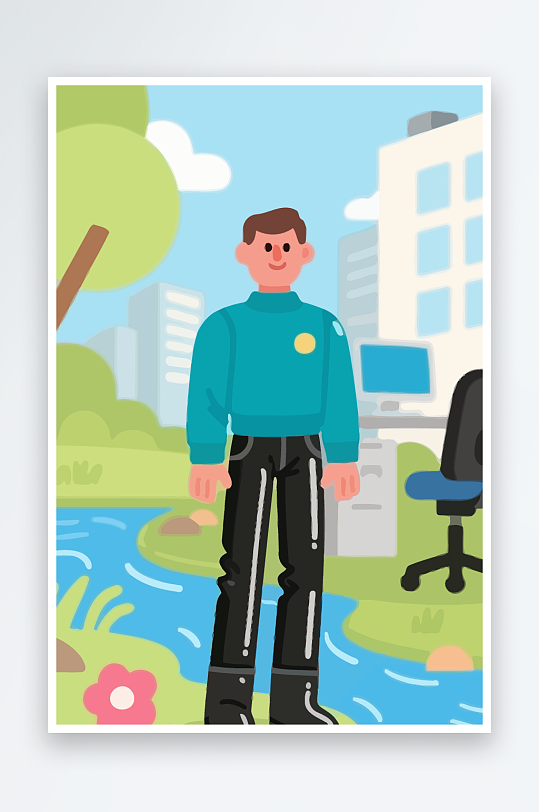 男人男子帅哥矢量插画图形元素-众图网