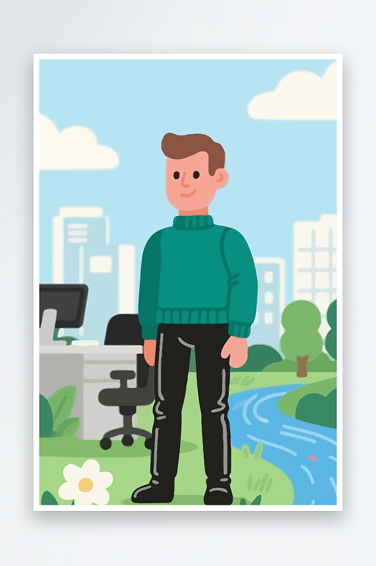 男人男子帅哥矢量插画图形-众图网