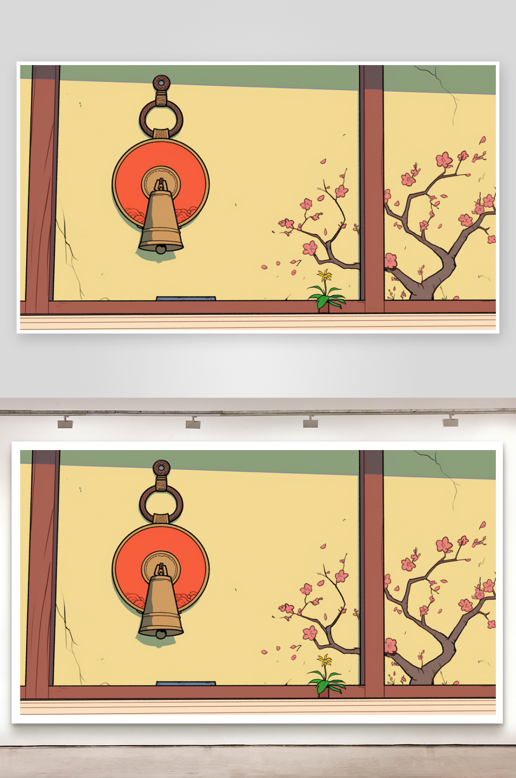 简笔画场景管理钟楼外素材