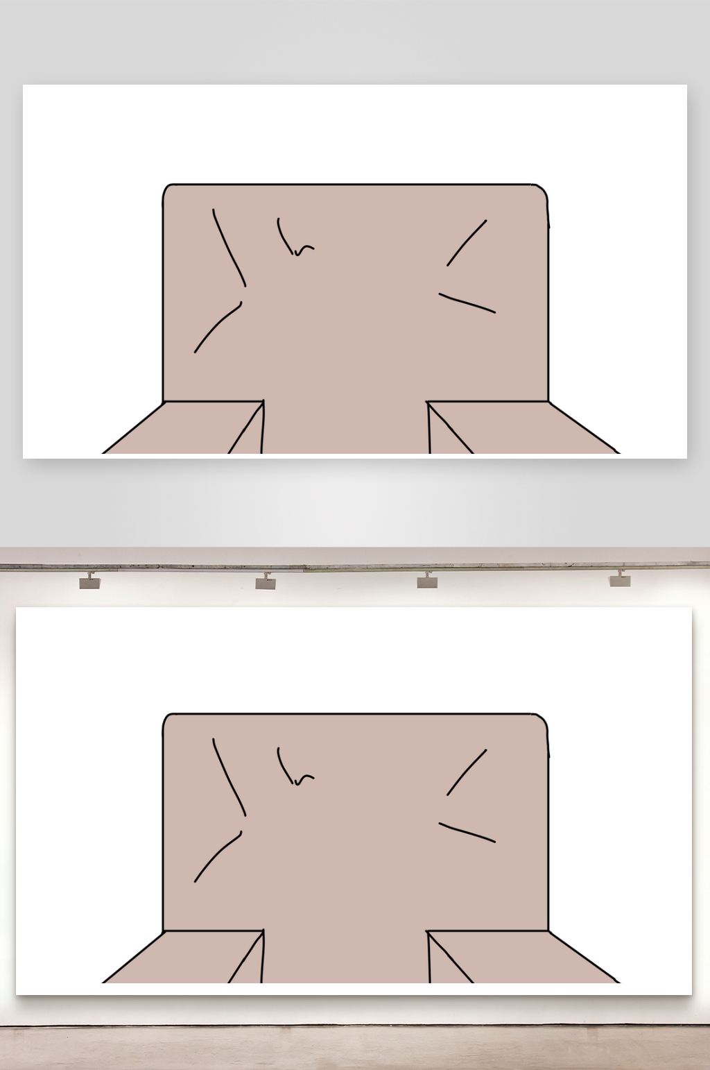 简笔插画物品合集沙发素材