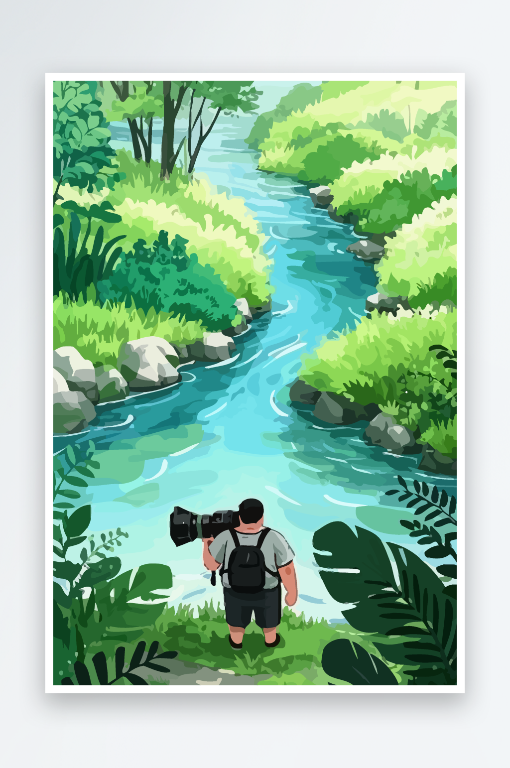 风景图图标矢量插画图形元素素材
