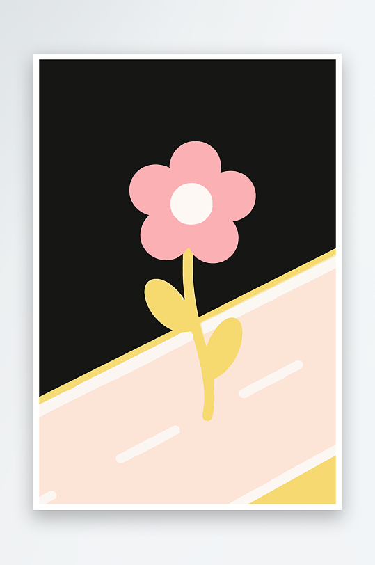 公路花图标矢量插画图形元素-众图网