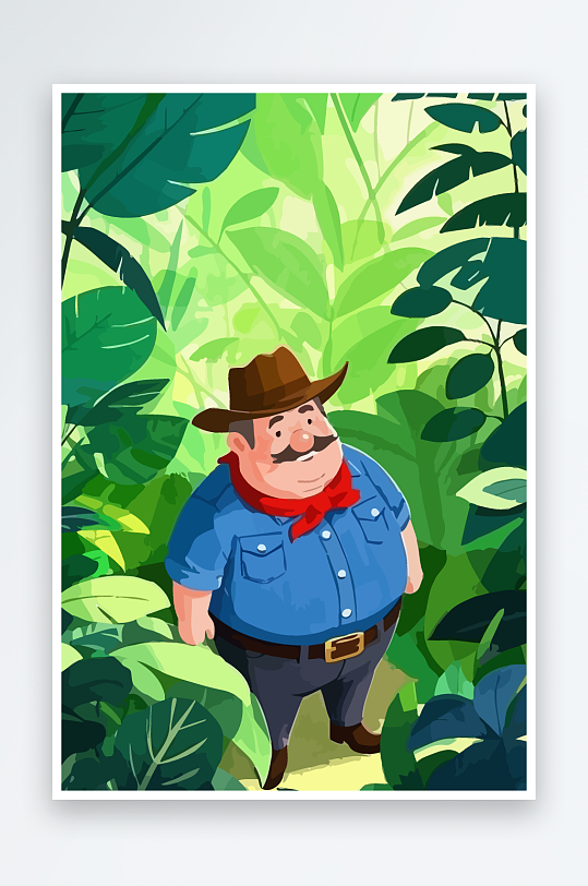 白胡子老人图标矢量插画图形元素-众图网