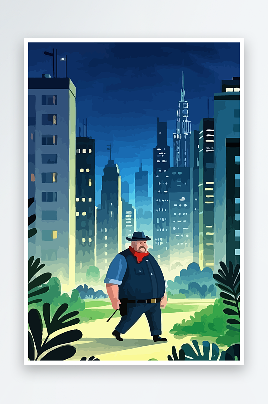 白胡子老人图标矢量插画图形元素-众图网