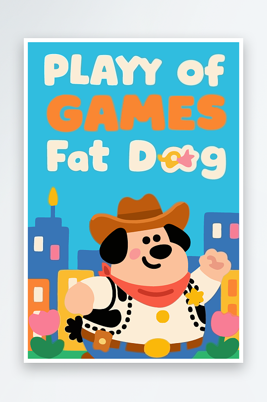 卡通狗矢量插画图形元素-众图网