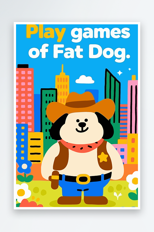 卡通狗矢量插画图形元素-众图网