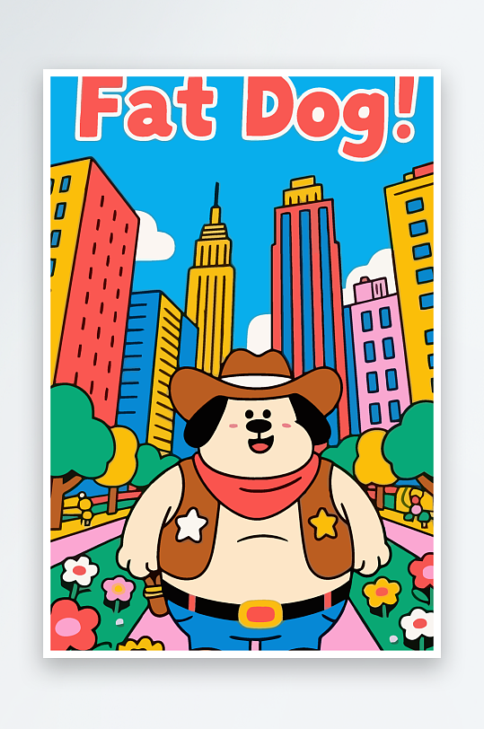 卡通狗矢量插画图形元素-众图网