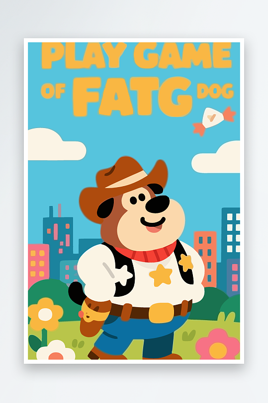 卡通狗矢量插画图形元素-众图网