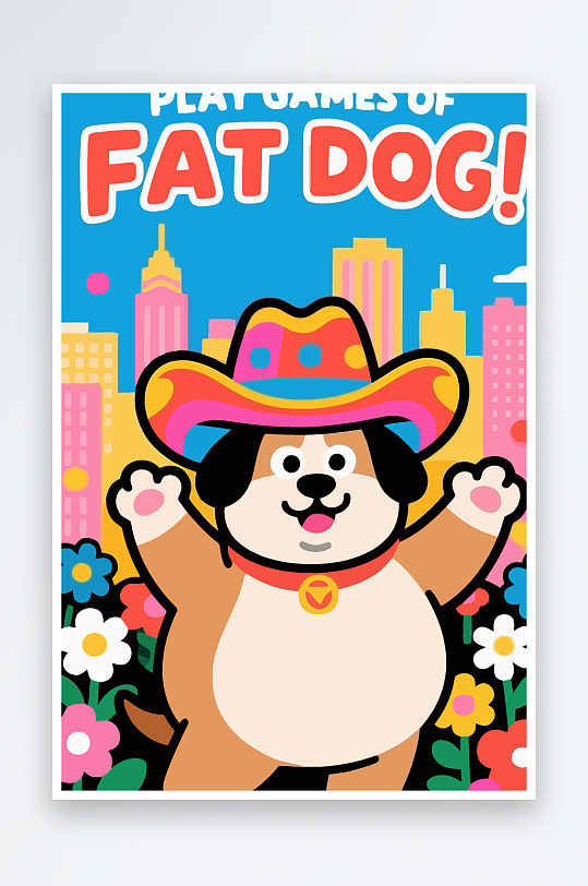 卡通狗矢量插画图形元素-众图网