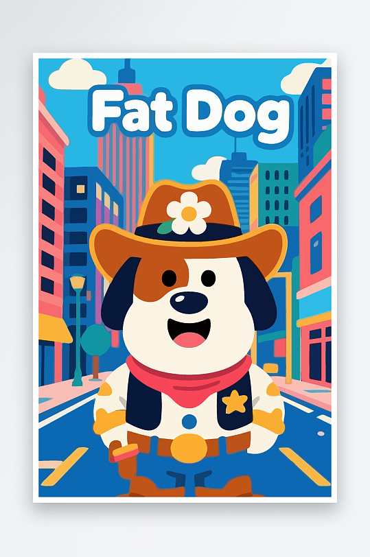 卡通狗矢量插画图形元素-众图网