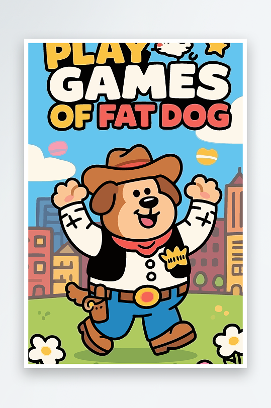 卡通狗矢量插画图形元素-众图网