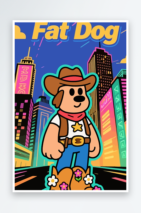 卡通狗矢量插画图形元素-众图网