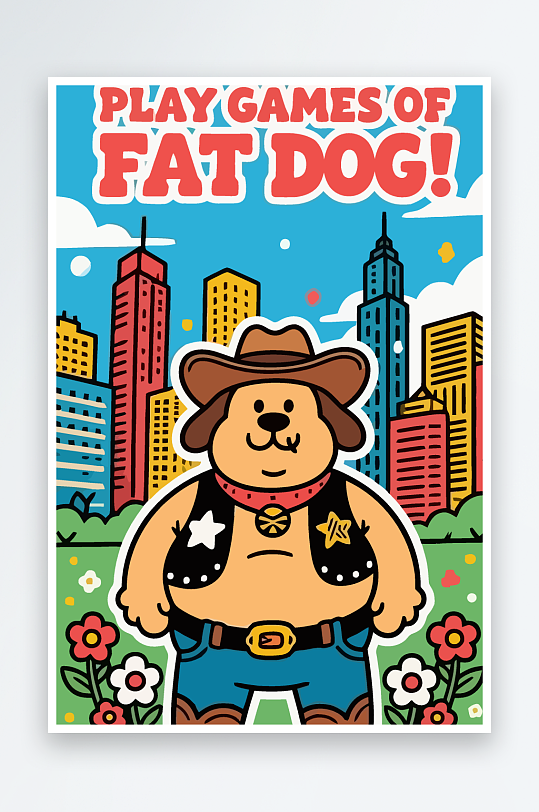 卡通狗矢量插画图形元素-众图网