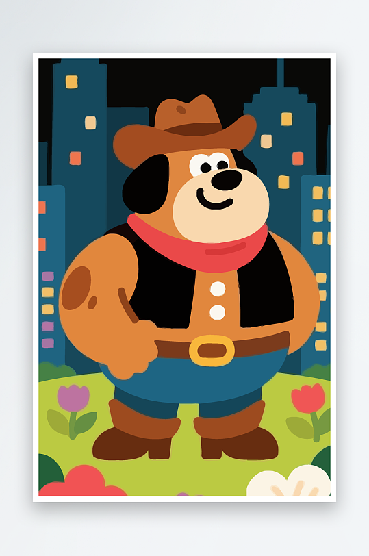 卡通狗图标矢量插画图形元素-众图网