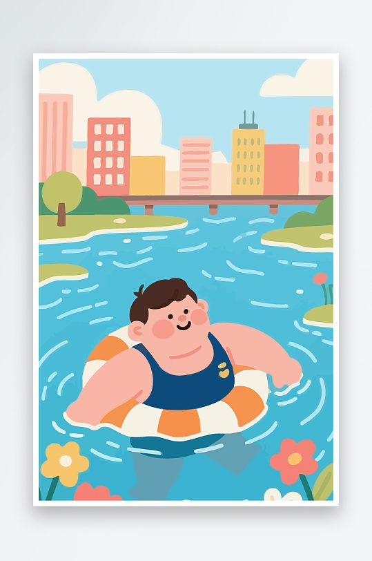 卡通男孩图标矢量插画图形元素-众图网