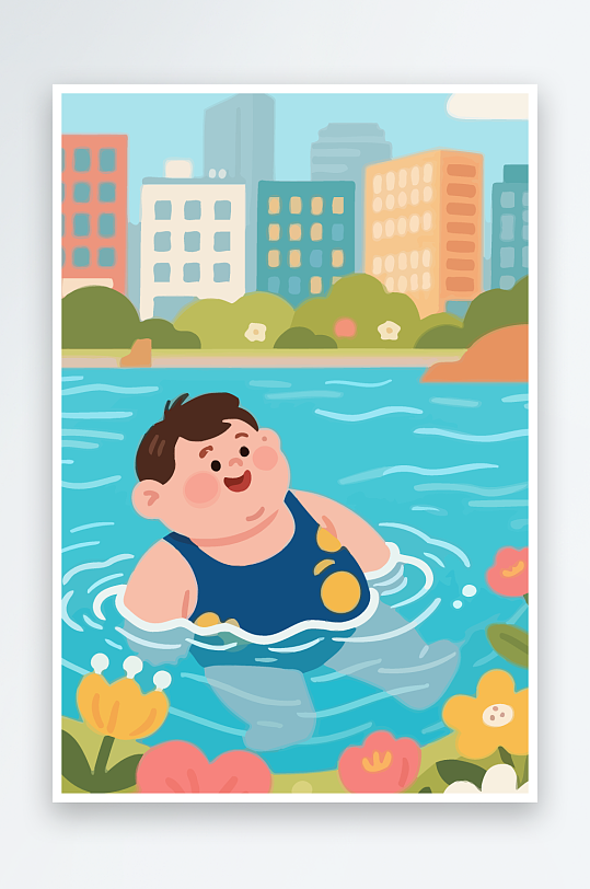 卡通男孩图标矢量插画图形元素-众图网