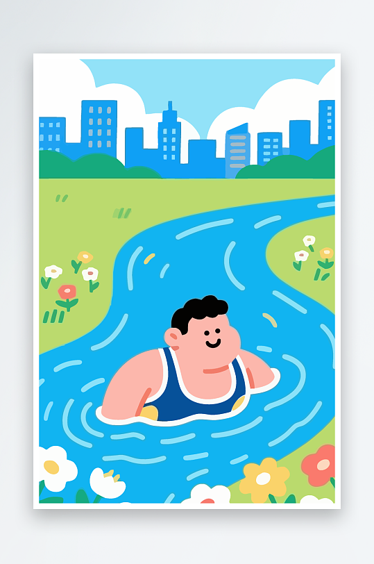 卡通男孩图标矢量插画图形元素-众图网