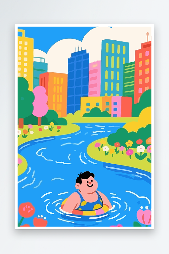 卡通男孩图标矢量插画图形元素-众图网