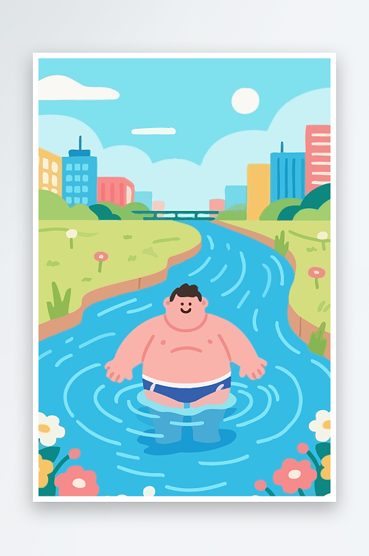 卡通男孩图标矢量插画图形元素-众图网