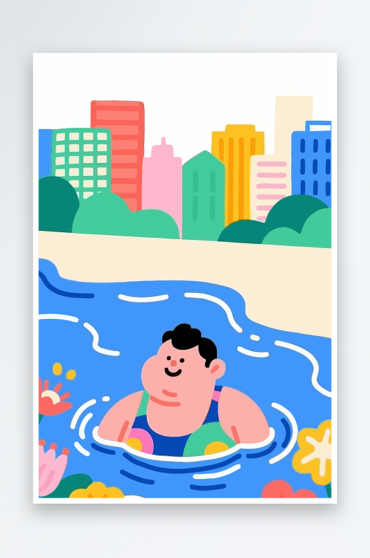 卡通男孩图标矢量插画图形元素-众图网