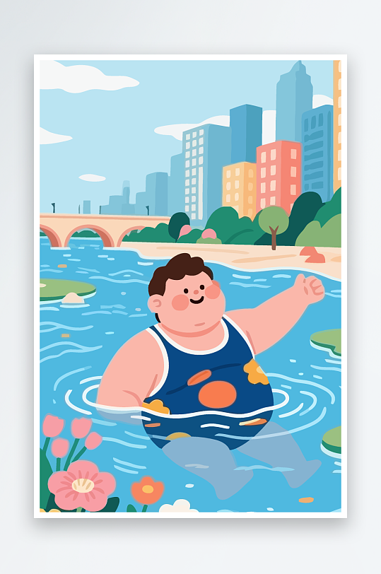 卡通男孩图标矢量插画图形元素-众图网