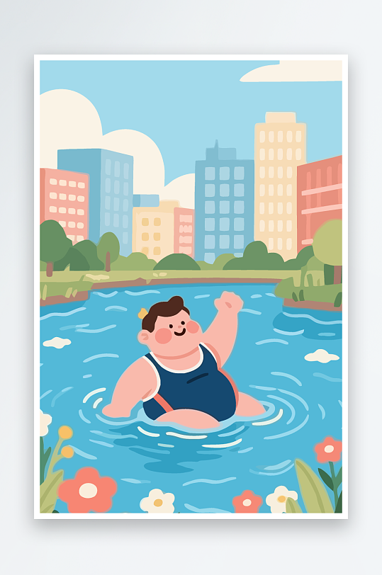 卡通男孩矢量插画图形元素-众图网