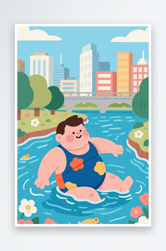 卡通男孩图标矢量插画图形元素-众图网