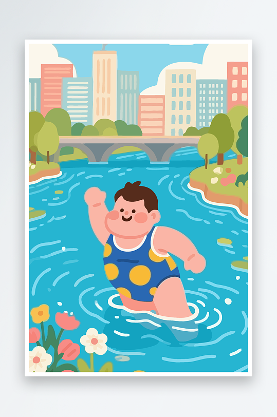 卡通男孩图标矢量插画图形元素-众图网