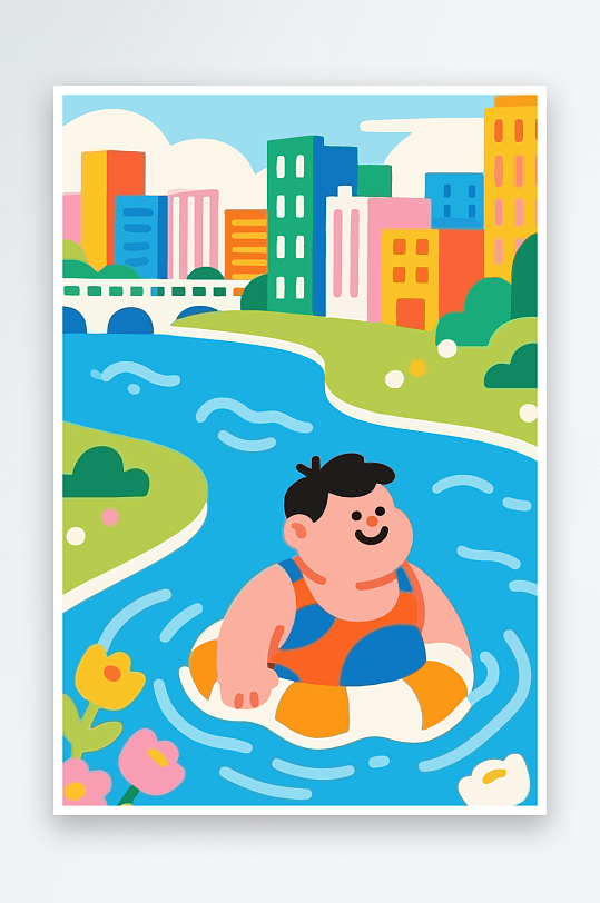 卡通男孩图标矢量插画图形元素-众图网