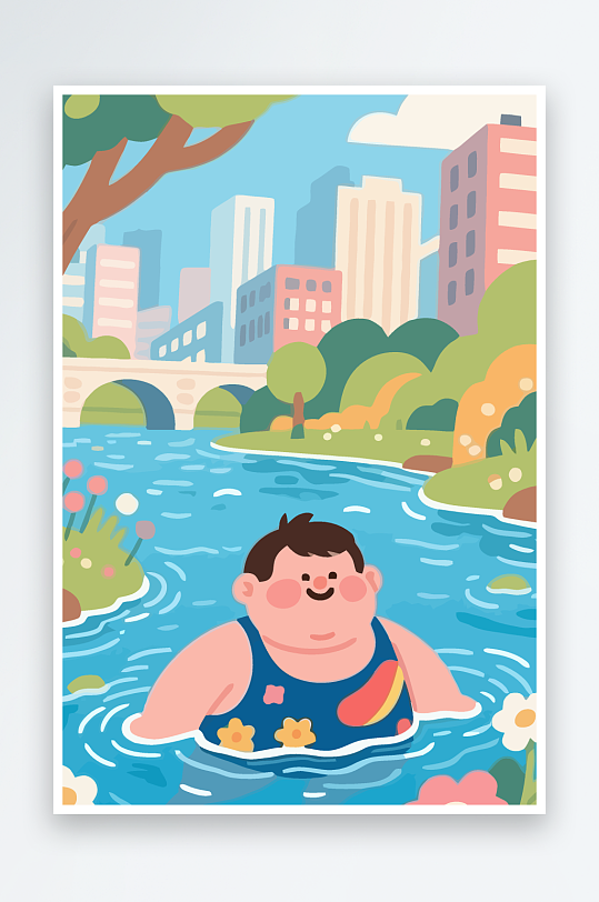 卡通男孩矢量插画图形元素-众图网