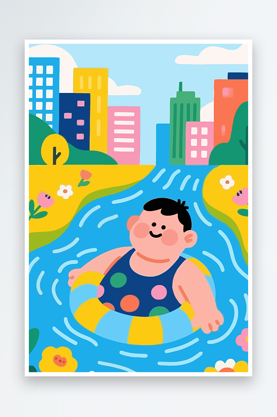 卡通男孩图标矢量插画图形元素-众图网