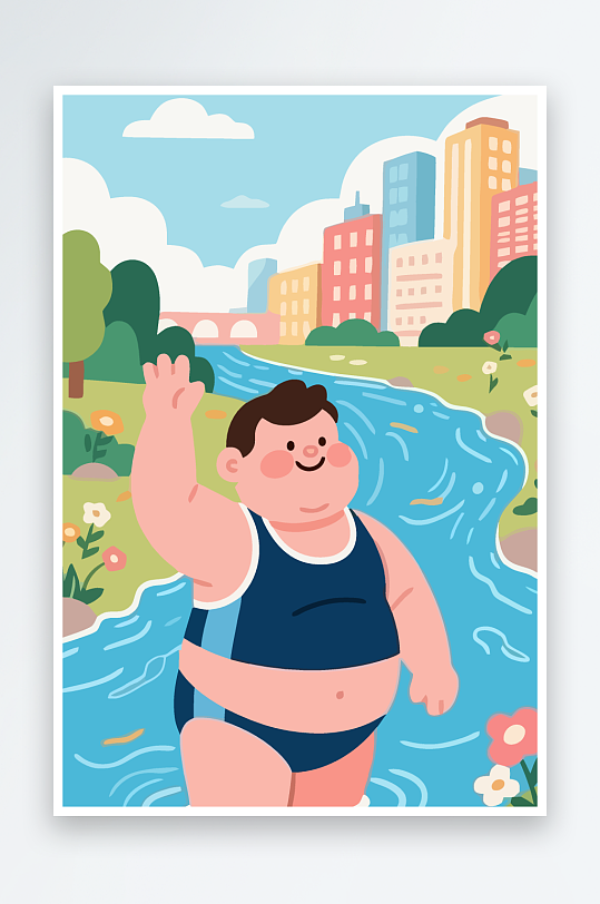 卡通男孩图标矢量插画图形元素-众图网