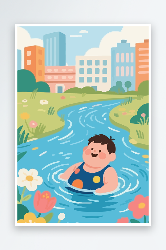 卡通男孩图标矢量插画图形元素-众图网