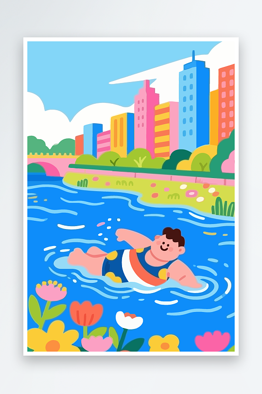 卡通男孩图标矢量插画图形元素-众图网