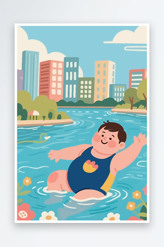 卡通男孩图标矢量插画图形元素-众图网