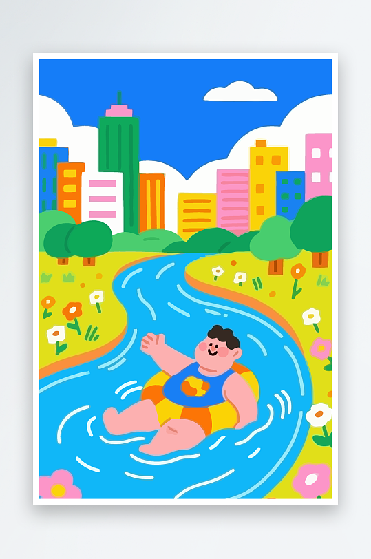 卡通男孩矢量插画图形元素-众图网