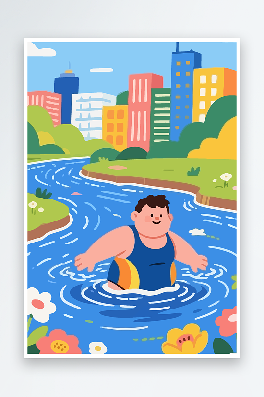 卡通男孩矢量插画图形元素-众图网